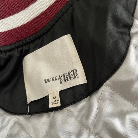 Aritzia Wilfred Embroidered Satin Bomber Jacket - Picture 7 of 8